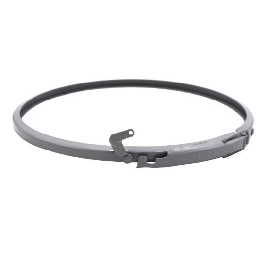 Picture of 5 Gallon Gray Powder Coated Finish Leverlock Pail Ring for Tubular Gasket