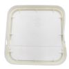 Picture of 4.25 Gallon White HDPE Plastic Square Cover, w/ Gasket