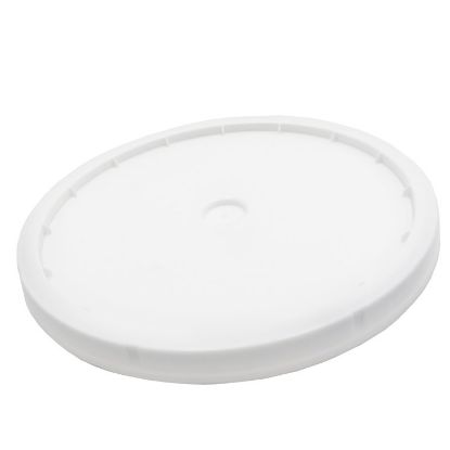 Picture of 6.5-7.9 Gallon White HDPE Plastic Pail Cover, w/ Gasket
