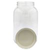 Picture of 128 oz Flint Glass Wide Mouth Jar, 110-400, w/ 4 White PALF Cap Attached