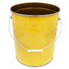 Picture of 5 Gallon Yellow #7409, Open Head Steel  Pail, Single Bead, Clear Phenolic Lining, UN Rated