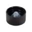 Picture of 20-400 Black PP Phenolic Ribbed Cap with Poly Seal Liner