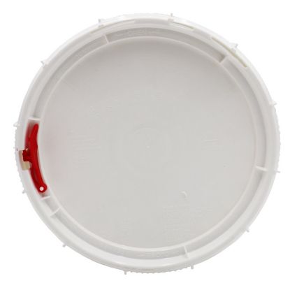 Picture of 2-2.5 Gallon White HDPE Plastic Life Latch Screw Top Pail Cover, w/ Gasket