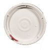 Picture of 3.5-6.5 Gallon White HDPE Plastic Life Latch Screw Top Pail Cover, w/ Gasket, No Slot