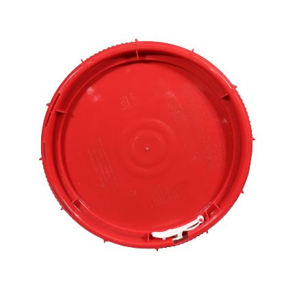 Picture of 2-2.5 Gallon Red HDPE Plastic Life Latch Screw Top Pail Cover w/ Gasket
