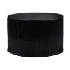 Picture of 28 mm, 28-410 Black Ribbed, Smooth Top, PP Plastic Cap w/ F217 Liner