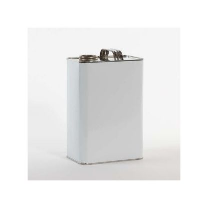 Picture of 1 Gallon White Coat F-Style Metal Can, Unlined, 1 3/4" Delta Opening, 610x907 (Indented Bottom)