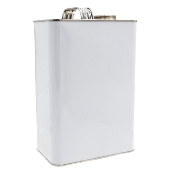 Picture of 1 Gallon F-Style White Coat Metal Can, 1 3/4" Delta Off Center Opening, Unlined