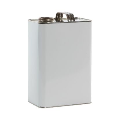 Picture of 1 Gallon White Coat F-Style Metal Can, Unlined, 1 3/4" Delta Opening, 610x907 (Bulk Pallet)