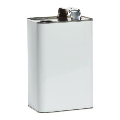 Picture of 1/2 Gallon White Coat F-Style Metal Can, Unlined, 1 1/4" Alpha Opening, 502x718, 75/Case