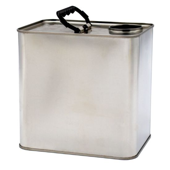 Picture of 2.5 Liter F-Style Metal Can, Unlined, Black Plastic Handle, 42 mm Opening, 159 mm X 120 mm x 157 mm, UN Rated