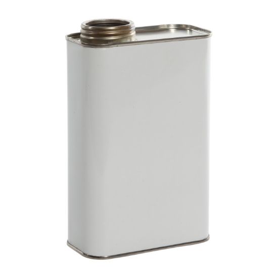 Picture of 1 Quart White Coat F-Style Metal Can, 1 3/4" Delta End Opening, Unlined, 409x614 (Bulk Pallet)