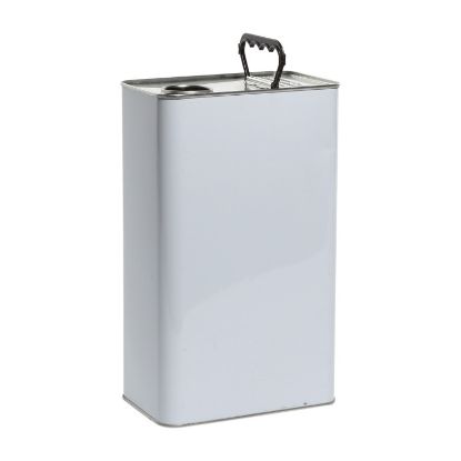 Picture of 5 Liter White Coat F-Style Metal Can, 42 mm Rel Opening, Black Plastic Handle, Unlined, 175 mm x 291 mm, UN Rated