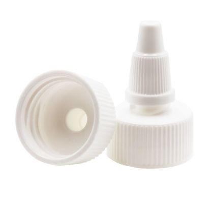 Picture of 24 mm, 24-400 White/White PP Plastic Twist Open Cap