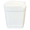 Picture of 10 Liter White HDPE Square Tight Head Pail, 70 mm Screw Cap, Tamper Evident, 6 TPI, Dust Cap, UN Rated