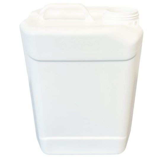 Picture of 10 Liter White HDPE Square Tight Head Pail, 70 mm Screw Cap, Tamper Evident, 6 TPI, Dust Cap, UN Rated