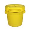 Picture of 20 Gallon Plastic HDPE Yellow Screw Top Overpack Open Head Drum w/ Screw Top Cover, UN Rated