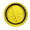 Picture of 20 Gallon Plastic HDPE Yellow Screw Top Overpack Open Head Drum w/ Screw Top Cover, UN Rated