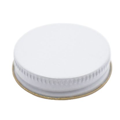 Picture of 43-400 White Metal Screw Cap, Unlined