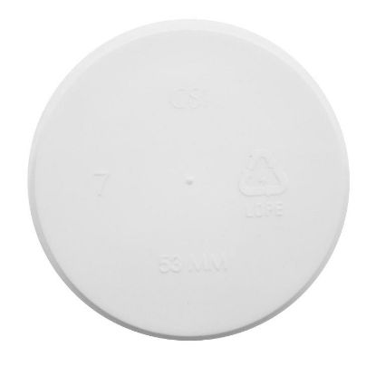 Picture of 53mm White PP Plastic Sealing Disc with Lifting Tab, 1.5 Gram