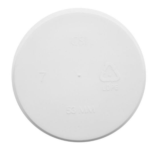 Picture of 53mm White PP Plastic Sealing Disc with Lifting Tab, 1.5 Gram