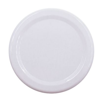 Picture of 58 mm White Metal Twist Cap, Plastisol Liner, No Button