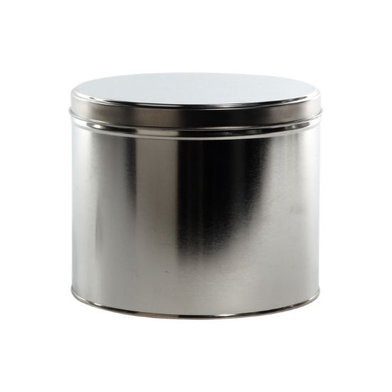 Picture of 10 lb. Metal Ink Tin Can, Unlined, 7 1/2"x6 1/8" w/ Lid