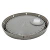 Picture of 3.5-6 Gallon Gray HDPE Plastic Pail Cover, Tear Tab, Rieke Fitting