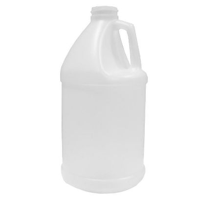 Picture of 64 OZ NATURAL HDPE INDUSTRIAL ROUND BOTTLE, 38-400 NECK FINISH, 70 GRAM