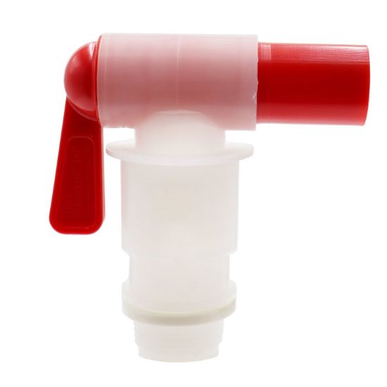 Picture of Red/Natural Smooth Side Faucet Plastic PP/HDPE 3/4" Aeroflow Tap