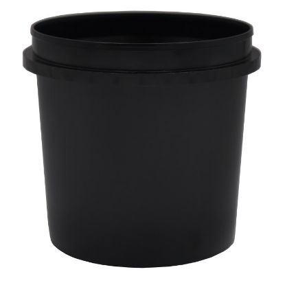 Picture of 32 oz, 1 Quart, Black HDPE Plastic Vapor Lock Container