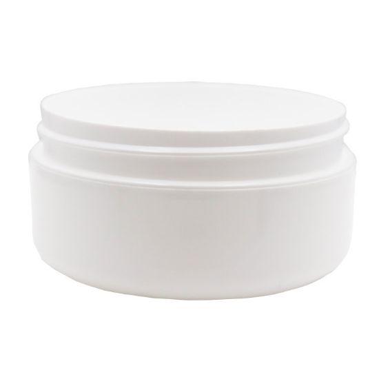 Picture of 4 oz White PP Plastic Round Jar, Double Wall, 89mm, 89-400