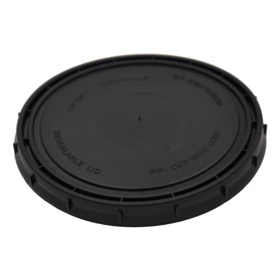 Picture of 32 oz, 1 Quart, Black HDPE Plastic Vapor Lock Lid