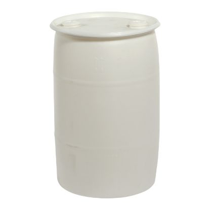 Picture of 30 Gallon Natural Plastic HDPE Tight Head Drum w/ 2" Buttress and 2" NPT Fittings, UN Rated