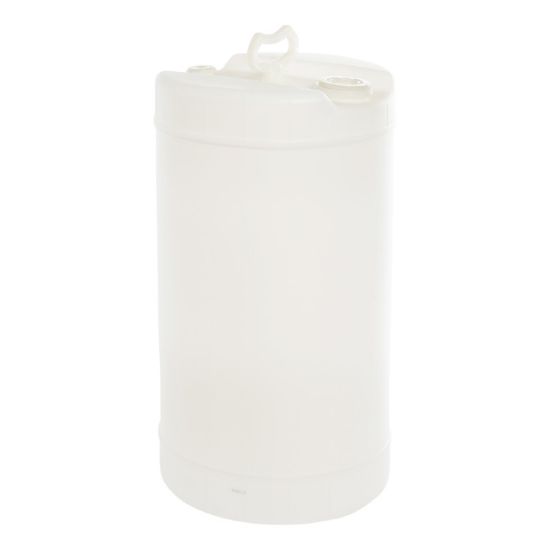 Picture of 15 Gallon Natural Plastic Tight Head Drum with 2" and 3/4" Fittings, UN Rated