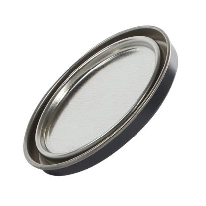 Picture of 214 Metal Lid for 1/2 Pint Round Paint Can Lid, Gray Lined