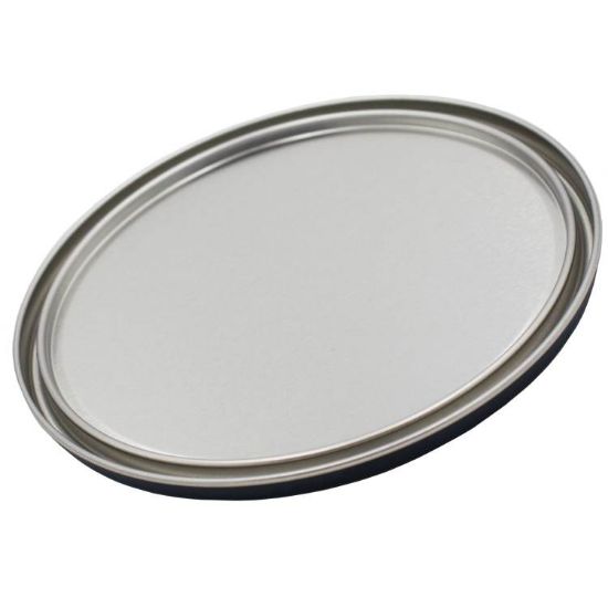 Picture of 1 Gallon Metal Round Paint Can Lid, Matte Gray Epoxy Lined