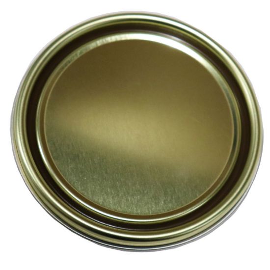 Picture of 1 Quart Metal Round Paint Can Lid, Gold Phenolic Lined, w/ Compound Gasket