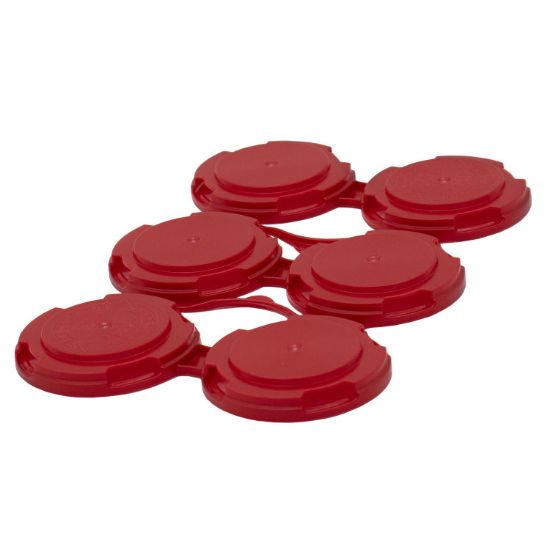 Picture of Red PCR HDPE Can Carriers for 202 Beverage Cans – 6-Pack Handle