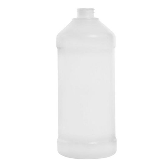 Picture of 32 oz Natural HDPE Plastic Modern Round Bottle w/ Nylon Barrier, 28-400, 65 Gram