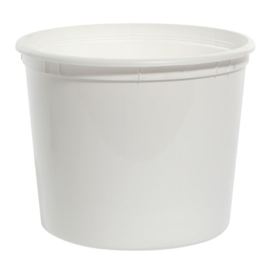 Picture of 166 oz White HDPE Plastic Dairy Tub