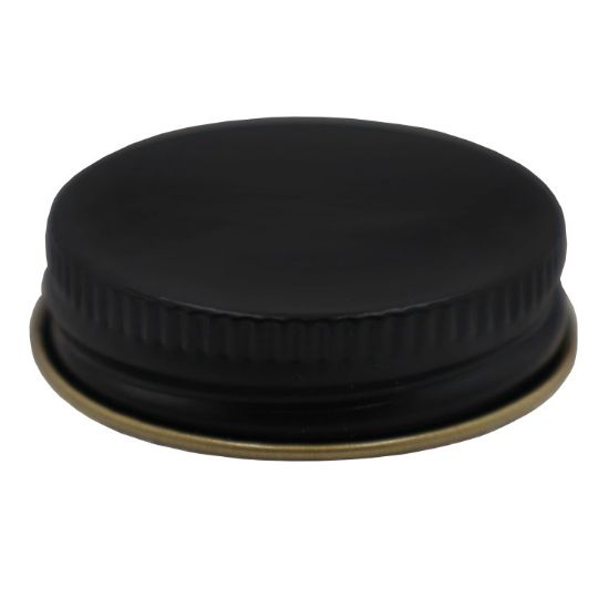 Picture of 38 mm 38-400 Black/Gold Metal Cap, w/ Pulp and Foil Liner