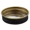 Picture of 38 mm 38-400 Black/Gold Metal Cap, w/ Pulp and Foil Liner