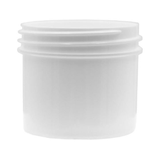 Picture of 2 oz White PP Plastic Straight Sided Regular Wall Jar, 53 mm 53-400