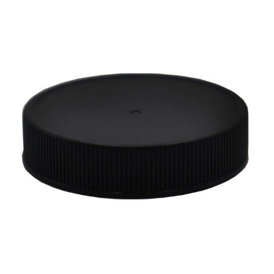 Picture of 48 mm, 48-400 Black PP Matte Top, Ribbed Side Cap w/ F217 Liner