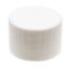 Picture of 24 mm, 24-410 White PP Plastic Matte Top, Ribbed Sides Unlined Cap