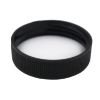 Picture of 38 mm, 38-400 Black PP Plastic Matte Top, Ribbed Side Cap w/ F217 Liner