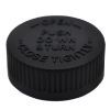 Picture of 38 mm, 38-400 Black PP Plastic Child Resistant Cap w/ Heat Seal Liner,  Embossed Push-Down & Turn