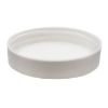 Picture of 58 mm, 58-400 White PP Plastic Matte Top, Ribbed Side Unlined Cap