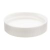 Picture of 48mm, 48-400 White PP Plastic Smooth Top, Ribbed Side Cap w/ F217 Liner